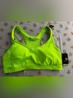 Xersion Neon green Racerback Sports Bra